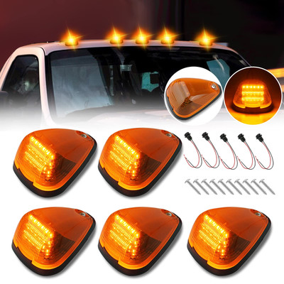 Amber Lens LED Cab Roof Marker Lights for Fo-rd F150 F250 F350 F450 F550 F650