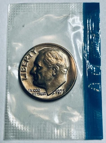 1975 Roosevelt Dime BU Uncirculated In Mint packaging