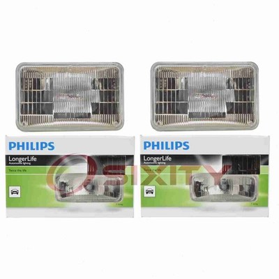 2 pc Philips Low Beam Headlight Bulbs for DeLorean DMC 12 1981-1983 ir