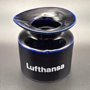 VTG Lufthansa Cobalt Blue Mini Pitcher Creamer Airline Collectible Germany (2”)