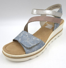 Rieker 67454-12 Blau-Kombi Gr. 41 Damen Sandalen Riemchen UVP:59,95€ (5739)