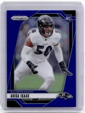 2024 Panini Prizm Adisa Isaac #302 Rookie RC Blue Retail SSP Baltimore Ravens