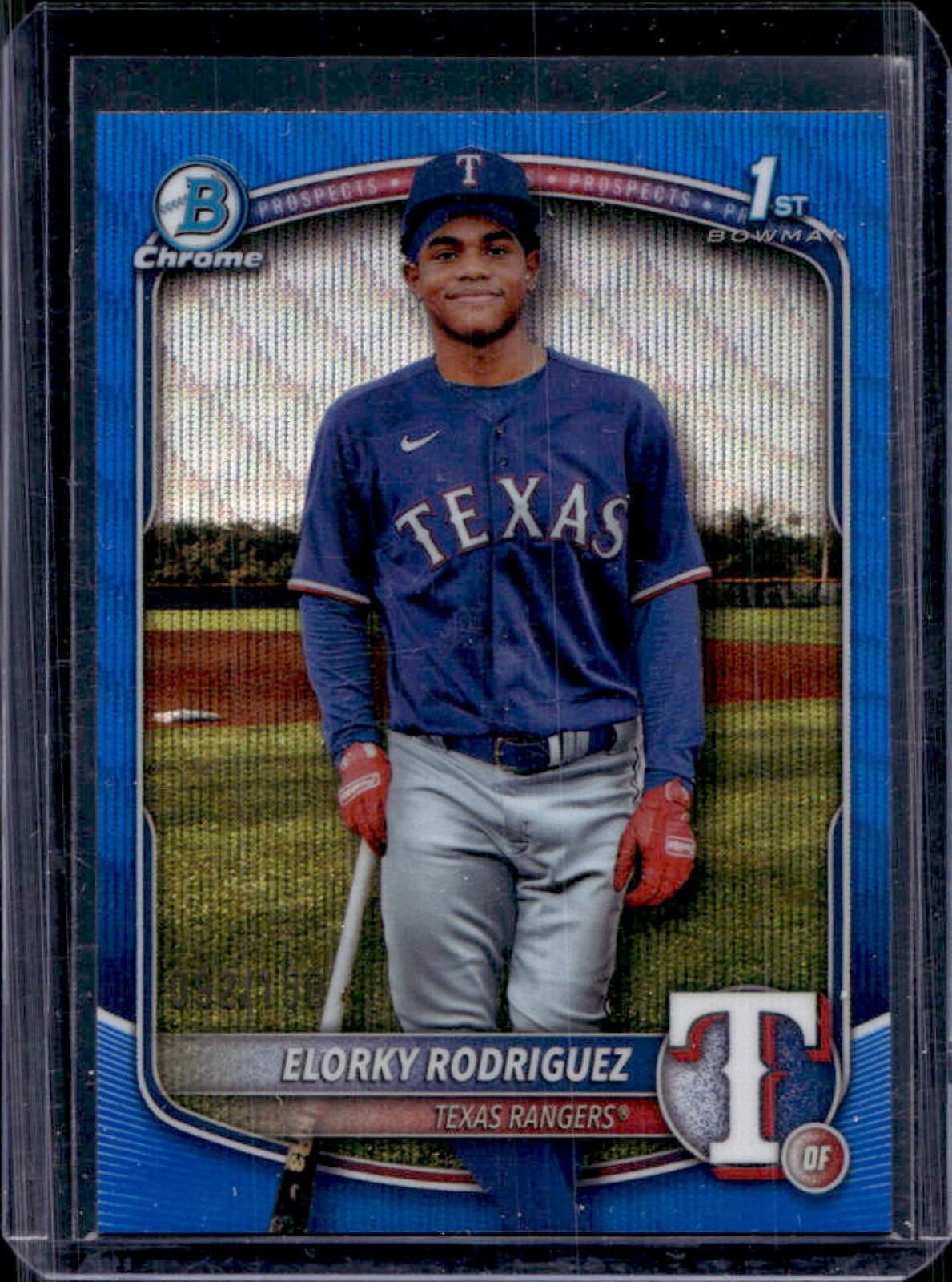 2025 Bowman Chrome Elorky Rodriguez Blue Wave Refractor 1st #/150