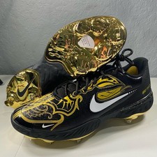 Nike Alpha Huarache Elite 3 Low “Black Gold” Men’s Size 12.5 Baseball Cleats