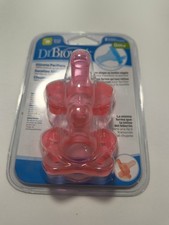 Dr. Brown s HappyPaci Silicone Pacifiers Pink 0m Set Of 2 New Sealed