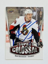 Mark Borowiecki Senators Autographed 2016-17 UD Super Colossal Card #SC-19 COA