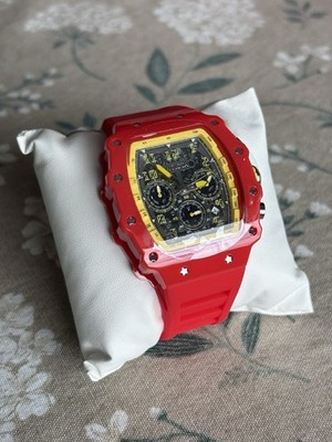 Invicta S1 Rally Men's Quartz Chronograph Date Red Rubber Strap Watch