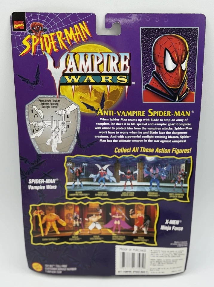 Figura Spider-Man Vampire Wars Anti Vampire Spiderman ToyBiz 1996 NUEVO Foto 2 de 2