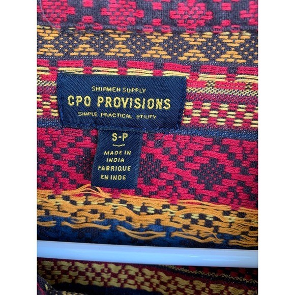 Multicolor patterned button down shirt S/M - image 3