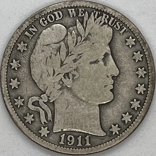 1911 Barber Silver Half in SAFLIP® - Fine- (VG+)