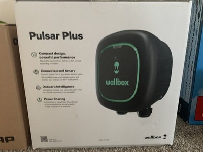 Wallbox Pulsar Plus Level 2 EV Charger 40A 9.6kW 25ft Cable WiFi Bluetooth USA