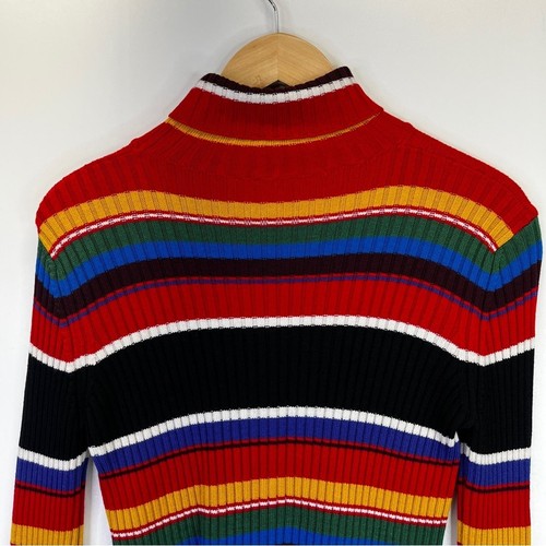 MSGM Striped Ruffle Striped High Neck sweater multicolor - M - Picture 9 of 11