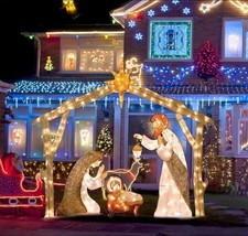 5.5FT Lighted Outdoor nativity scene christmas decoration
