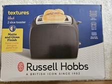 Russell Hobbs Textures 2-Slice Toaster - Black 