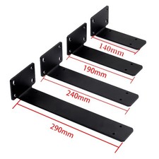 2x Floating Shelf Brackets 6/8/10/12'' Heavy Duty Metal Support Wall Hanging UK