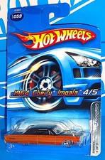 Hot Wheels 2006 DropStars Series #59 1964 Chevy Impala Mtflk Orange & Black