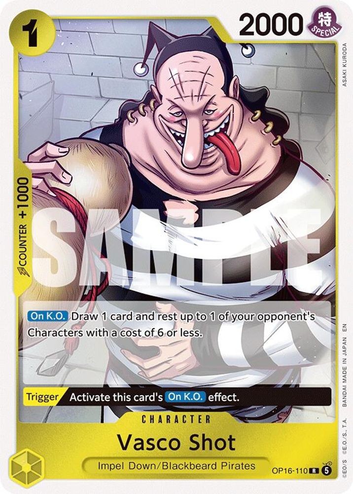 One Piece The Time of Battle Vasco Shot OP16-110 R Foil NM/M