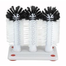 Winco 83157 3 Brush Manual Glass & Bottle Washer
