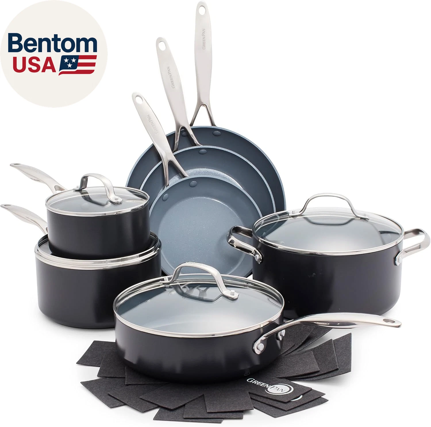 Valencia Pro Ceramic Nonstick 11 Piece Cookware Set, Hard Anodized Pfas-Free Pot
Opens in a new wind