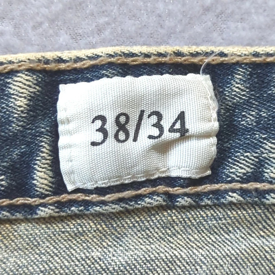 Pantalones de mezclilla con gráficos desgastados SMOKE RISE para hombre 38x34 azules debajo de tu hechizo ropa de calle Foto 4 de 4