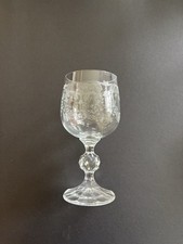 Bohemia Crystal Cascade Etched Wine Glass Gob...