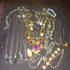 Vintage til now Estate Costume Jewelry Lot necklaces etc silver & gold tone