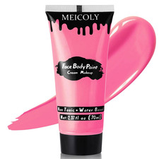 Pink Halloween Face Body Paint, 2.37Oz Large Tube Water Based Non-Toxic Body Pai