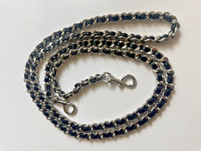 NEW Tory Burch Removable Black Leather Interwoven Chain Shoulder Strap RARE FIND