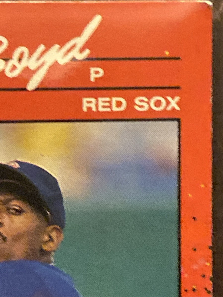 1990 Donruss Oil Can Boyd Of Red Sox 633 Baseball Card Missing