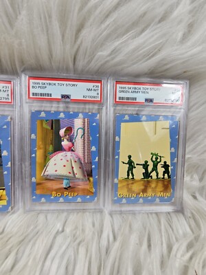 6 Vintage 1995 Skybox Toy Story Trading Cards PSA - Mint 8-9 Buzz