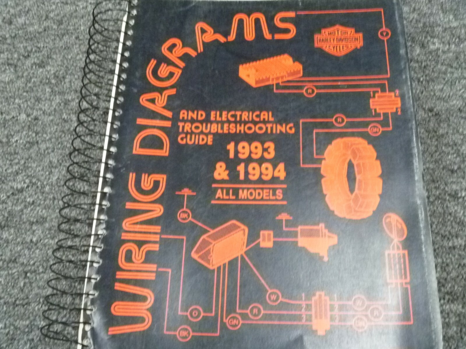 1993 Harley Davidson Heritage Softail Electrical Wiring Diagrams Manual