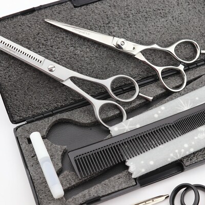Neu Friseurschere Salon Haarschneideset Ausdünnen + Schneiden Friseurschere