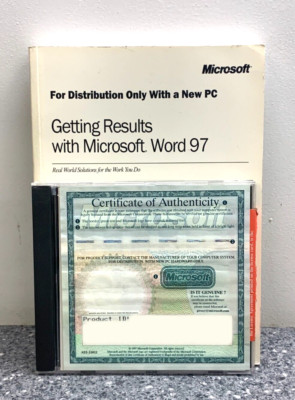Opened - Microsoft Word 97 Install disk and Product Key | eBay UK
