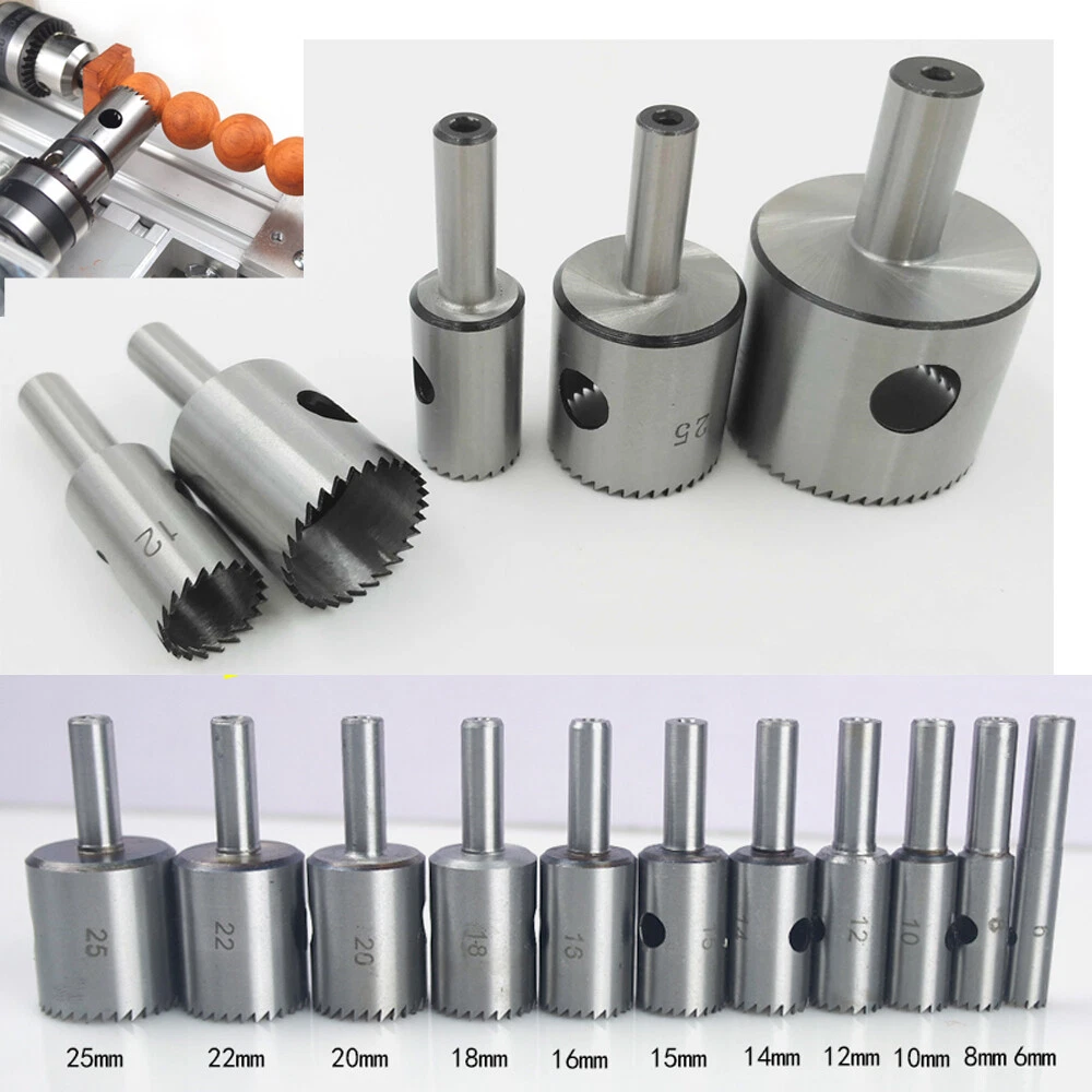 25mm 6mm Hole Saw Drill Bit Carbide Steel Cutter for Wood Ball Buddha Beads New
