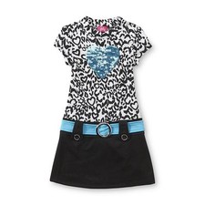 Pinky Girls Embellished Dress Sequin Heart Belted Various Sizes NWT