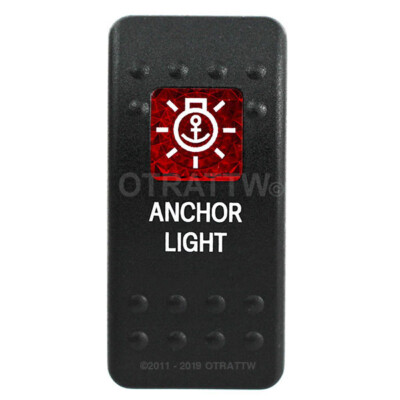 OTRATTW Carling Technologies Contura II Rocker Switch, ANCHOR LIGHT, RED LENS