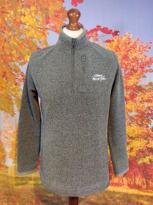 Weird Fish graublau Half Zip 100% Polyester Sweatshirt. UK Herren Gr. Small