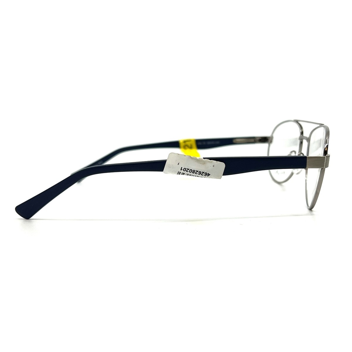 New Max Cole MC-1502 Col.70 Gunmetal & Blue Aviator Eyeglasses 56/16/140 Max Cole MC 1502 COL 70 Eyeglasses Frames Gray Blue Aviator  main image 4