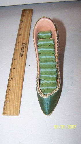 Dress Shoe For Ring Jewelry Holder Organizer High Heel teal - Picture 2 of 4