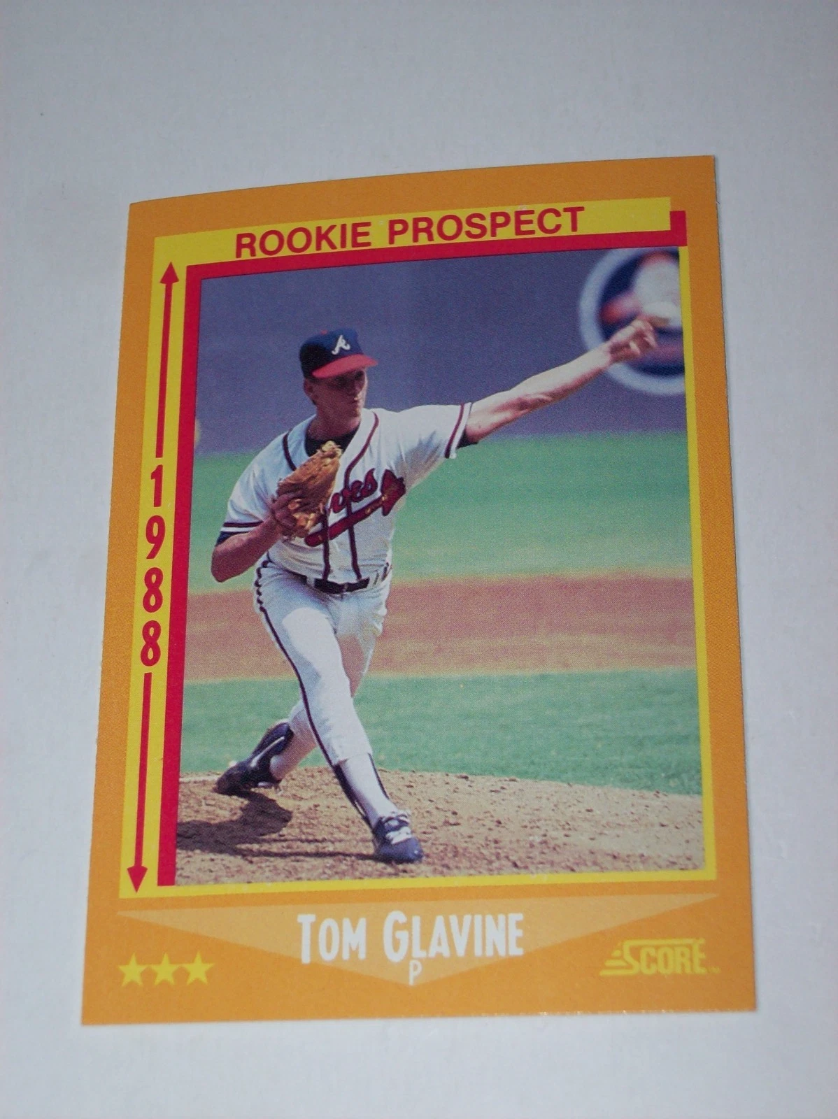 Tom Glavine trading card