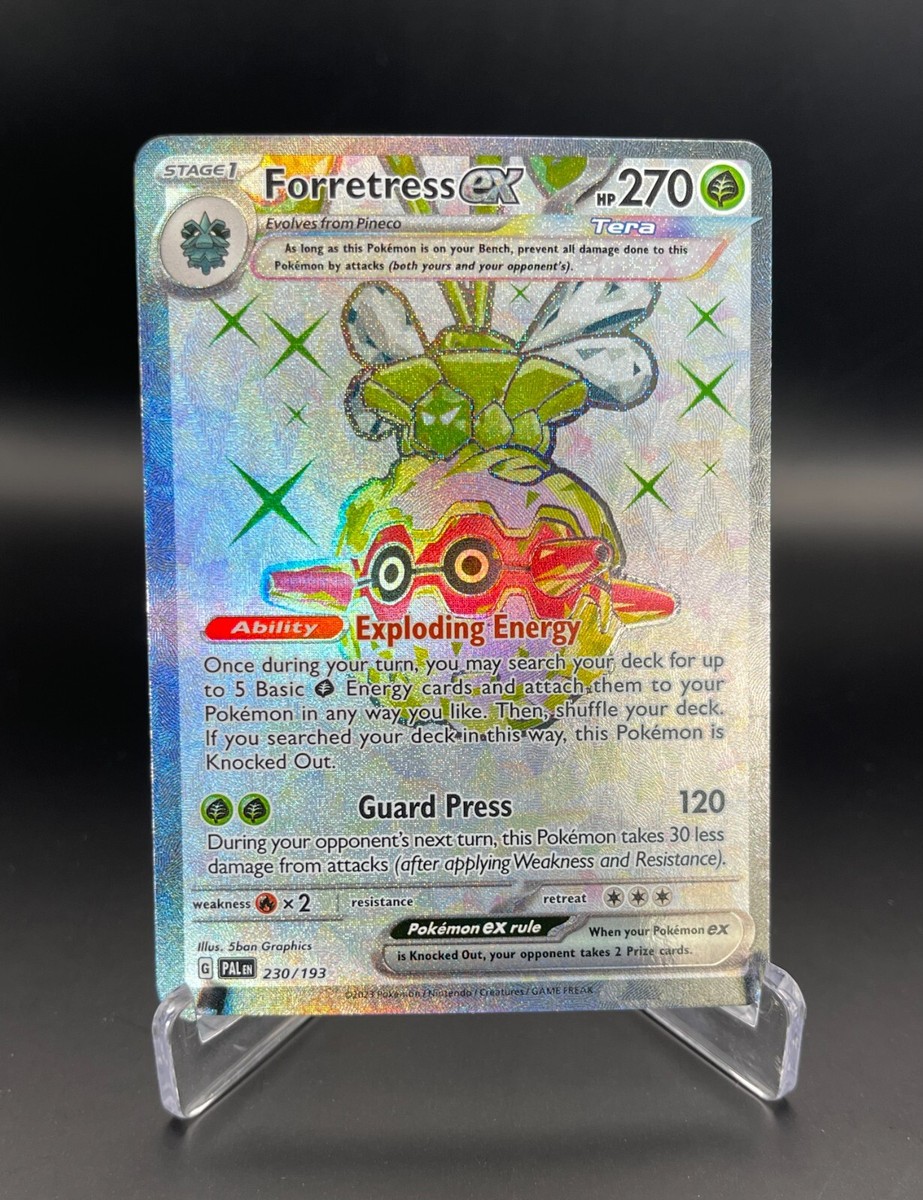 暴烈V トレーディングカード EXTROECA Forretress EX 230/193 Paldea Evolved Full Art Ultra Rare Holo