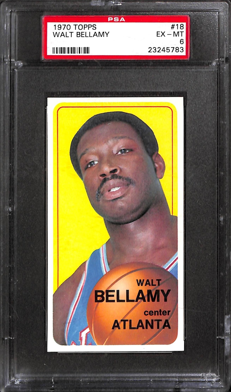 1970-71 TOPPS BASKETBALL #18 WALT BELLAMY PSA 6 EX-MT 23245783