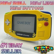 Nintendo Gameboy Advance Pikachu Pokemon Console Yellow Special NEW SHELL & LENS