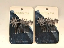 Kristin Ess Hair The Celestial Comb Silver, 1 Step accessory. 2 count, NEW!