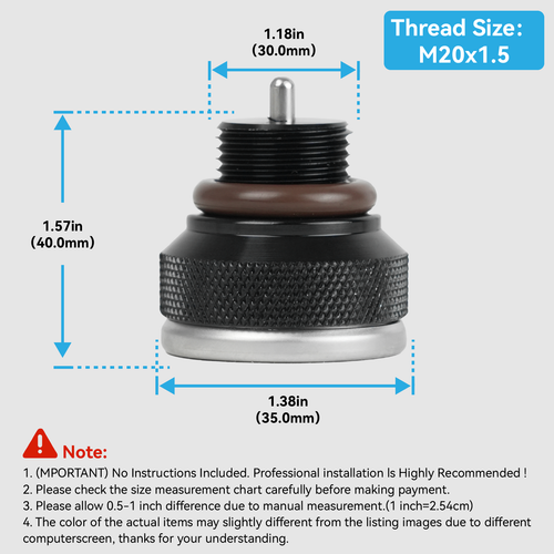 M20x1.5 Motorcycle Oil Temp Gauge 0-200℃ Engine Oil Temperature Gauge Filter Cap - Bild 2 von 21