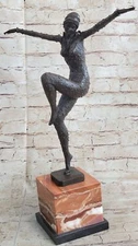 FRENCH BRONZE ART DECO / ART NOUVEAU FEMALE SCULPTURE - DEMETRE H. CHIPARUS ART