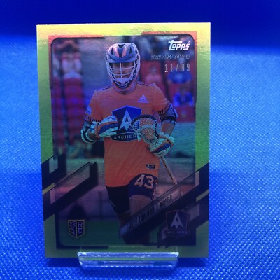 11/99 JEFF TRAINOR Yellow Foil Parallel Topps 2021 Lacrosse 1st Edition PLL