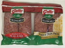 2 Pounds Gallo Italian Dry Salame Salami Deli Thin Sliced (Total 32Oz)