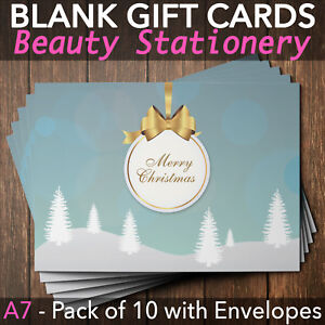 christmas gift voucher blank beauty salon card nail massage x10 a7