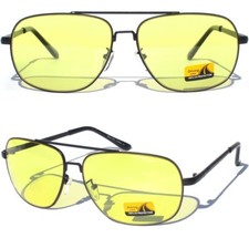 Yellow Lens Square Sunglasses Frame Retro Glasses Night Vision Driving Lens